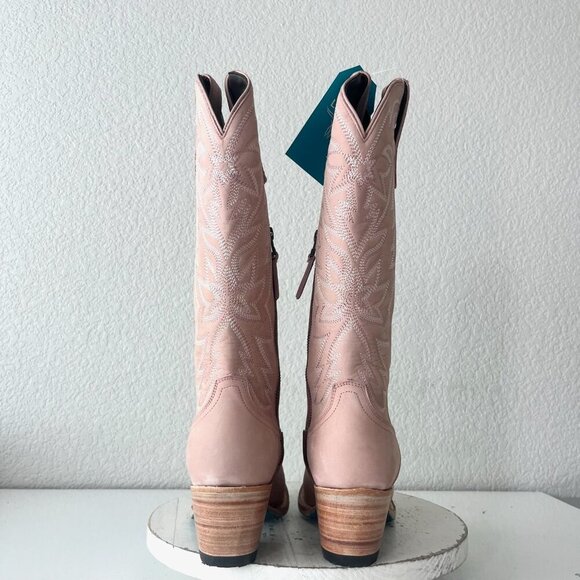 Lane SMOKESHOW Womens Cowboy Boots 8.5 Pink Leather Western Cowgirl Mid Calf - Picture 3 of 13